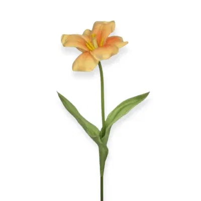 Real touch oranje open tulp - 48 cm