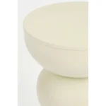 Luna Bijzettafel - H46 x Ø32 cm - IJzer - Off-white - Afbeelding 2