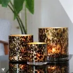 Vase The World cheetah panter Waxinelichthouder