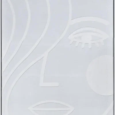 3D wanddecoratie 103x143cm vrouw met haarlok