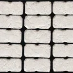 3D wanddecoratie 143x73cm 'White/black' olieverf met frame