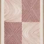 3D wanddecoratie 60x80cm Rode vlakken diagonaal