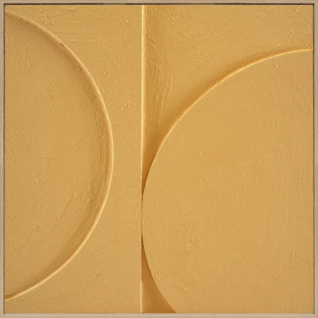 3D wanddecoratie 80x80cm Halve cirkels ray flower