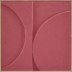 3D wanddecoratie 80x80cm Halve cirkels sunset coral