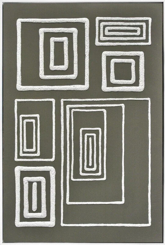 3D wanddecoratie 83x123cm 'Figures over forest'