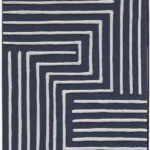 3D wanddecoratie 83x123cm 'Stripes over marine'