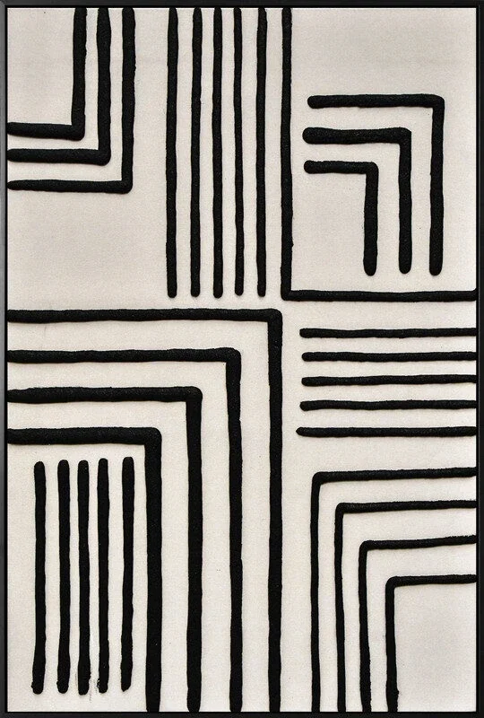 3D wanddecoratie 83x123cm 'Stripes over white'