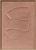 3D wanddecoratie Japandi 50x70cm mocha mouse. Set van 6