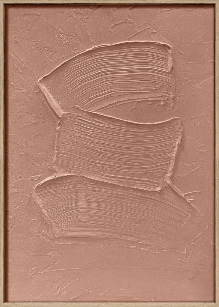 3D wanddecoratie Japandi 50x70cm mocha mouse. Set van 6