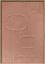 3D wanddecoratie Japandi 50x70cm mocha mouse. Set van 61