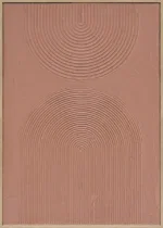 3D wanddecoratie Japandi 50x70cm mocha mouse. Set van 63