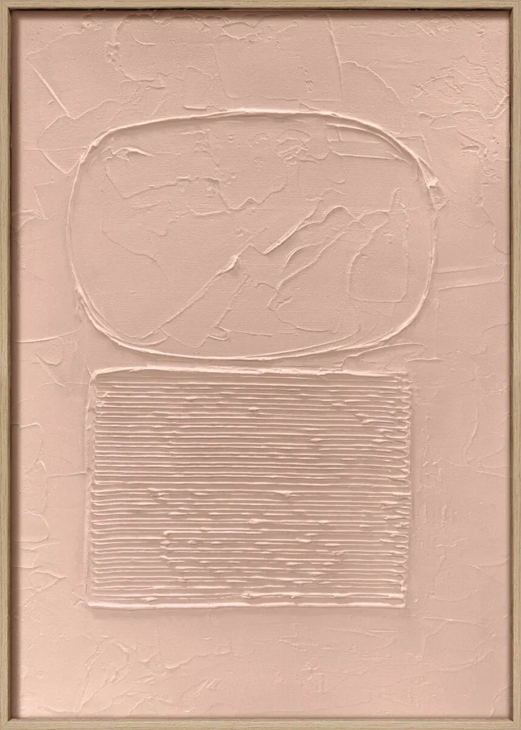 3D wanddecoratie Japandi 50x70cm terracotta. Set van 6