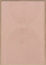 3D wanddecoratie Japandi 50x70cm terracotta. Set van 61