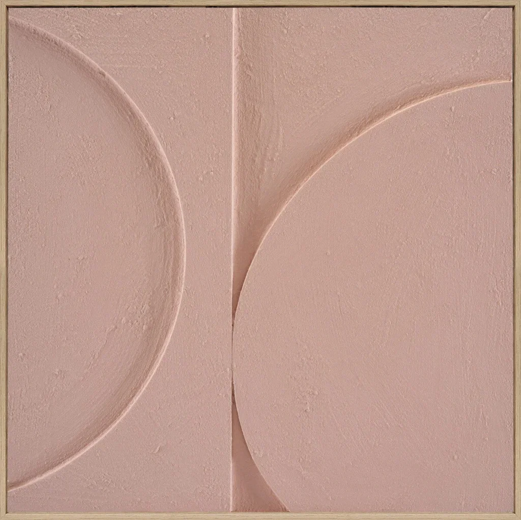 3D wanddecoratie Japandi 80x80cm Halve circkels transcedent
