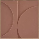 3D wanddecoratie Japandi 80x80cm Halve cirkels mocha mouse