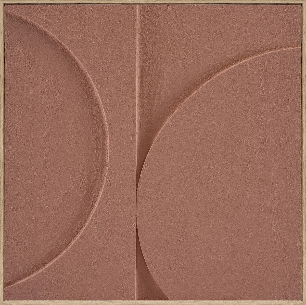 3D wanddecoratie Japandi 80x80cm Halve cirkels mocha mouse 3D wanddecoratie Japandi 80x80cm Halve cirkels mocha mouse
