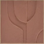 3D wanddecoratie Japandi 80x80cm Organisch mocha mouse