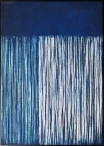 3D wanddecoratie Schilderij 83x123cm 'Blue Stripes' glossy