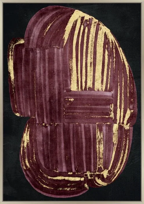 Canvas incl. baklijst 100x140cm Abstract figuur. Materiaal: canvas+goudfolie