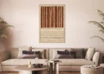 Canvas Schilderij Bardcode met Beige tinten