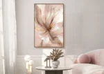 Canvas Schilderij Bloem met Roze tinten