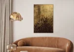 Canvas Schilderij Goud met Zwart