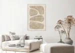 Canvas Schilderij Japandi met Beige Wollen vlakken