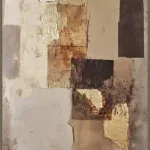 Canvas Schilderij incl. lijst 60x80cm Handgeschilderd 'Donkere vlakken'