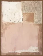 Canvas Schilderij incl. lijst 60x80cm Handgeschilderd 'Lichte vlakken'