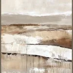 Canvas Schilderij incl. lijst 60x80cm Handgeschilderd 'Uitzicht'