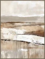 Canvas Schilderij incl. lijst 60x80cm Handgeschilderd 'Uitzicht'