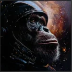 Canvas Schilderij incl. lijst 63x63cm Glitter & glans finish Space