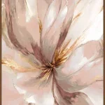 Canvas Schilderij incl. lijst 80x120cm Handgeschilderd 'Bloem'