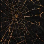 Canvas Schilderij incl. lijst 80x120cm Handgeschilderd 'Gouden lijnen'