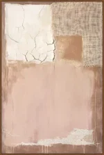Canvas Schilderij incl. lijst 80x120cm Handgeschilderd 'Lichte vlakken'