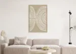 Canvas Schilderij met beige tinten 'Witte manen'