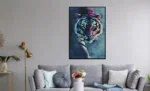 Canvas incl. lijst 80x120cm Handgeschilderd 'Dried-up'.