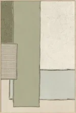 Canvas incl. lijst 80x120cm Handgeschilderd 'Gewoven vakken 3'