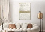 Canvas incl. lijst 80x120cm Handgeschilderd 'Vingerafdruk'.