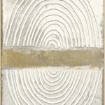 Canvas incl. lijst Japandi 80x120cm Handgeschilderd 'Vingerafdruk'