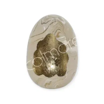 Decoratie ei egg Willow beige taupe - 14 x 20 cm