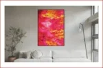 Fluweel geprint roze power