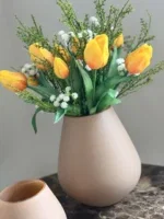 Gele real touch tulpen boeket