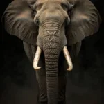 Glasschilderij 110x160cm Olifant midden
