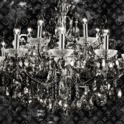 Glasschilderij 120x80cm Kroonluchter