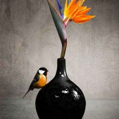 Glasschilderij 80x120cm Bird