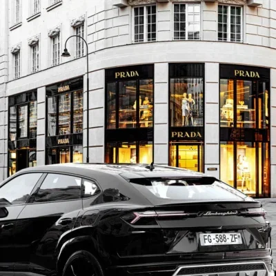 Glasschilderij 80x120cm Lamborghini voor winkel