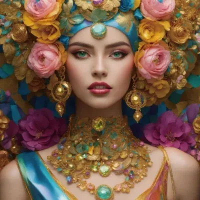 Glasschilderij 80x120cm vrouw met rozen