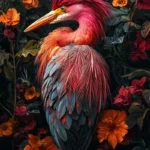 Glasschilderij met 3D reliëf 80x120cm Kunstzinnige vogel