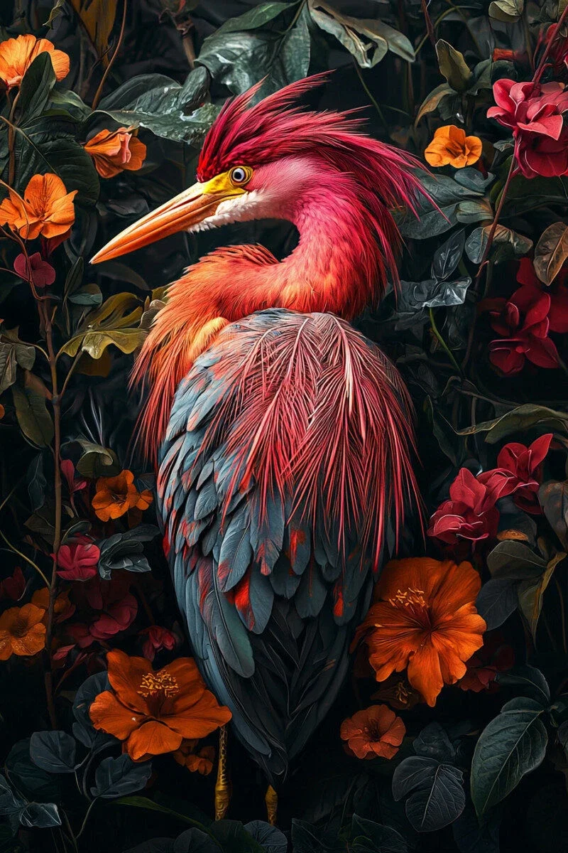 Glasschilderij met 3D reliëf 80x120cm Kunstzinnige vogel Glasschilderij met 3D reliëf 80x120cm Kunstzinnige vogel